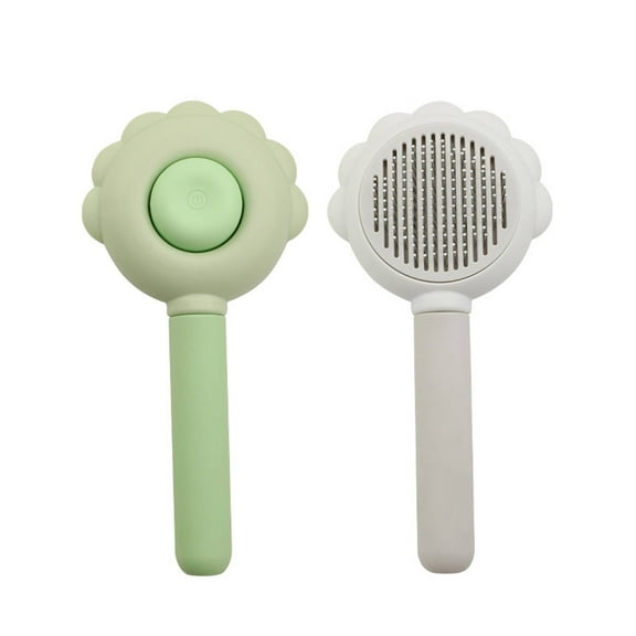ACDANC 2Pcs Cat Brush,Pp Cat Combs for Indoor Cats,Cat Shedding Brush,Green&White,8X4X1"