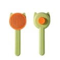 thumbnail image 1 of ACDANC 2Pcs Cat Brush Skin-Friendly Cat Brush for Shedding Rounded Stainless Steel Teeth Cat Grooming Supplies,Green,Bear-Shaped, 1 of 4