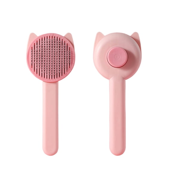 ACDANC 2Pcs Cat Brush Skin-Friendly Cat Brush for Shedding Rounded Stainless Steel Teeth Cat Grooming Supplies,Orange,Bear-Shaped