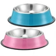thumbnail image 1 of ACDANC 2Pcs Cat Food Bowl,Large Capacity Design Dog Bowls,Non-Slip Anti-Tip Dog Food Bowl,16cm,Pink & Blue, 1 of 4