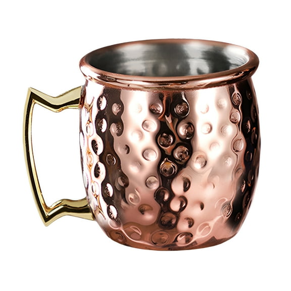 ACDANC 2Pcs Copper Cups,Classic Cocktail Cup Cocktail Cup,Comfortable Grip Copper Mugs,Hammer Point Cup,60Ml