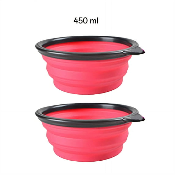 ACDANC 2Pcs Dog Bowls Lightweight and Travel-Friendly Dog Food Bowl Break-Resistant Design Space-Efficient Design Small Dog Bowls,Pink2