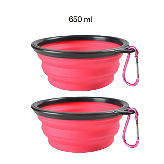 ACDANC 2Pcs Dog Bowls Multiple Size Choices Puppy Bowls Antibacterial Materials Modern Minimalist Style Cat Water Bowl,Pink2