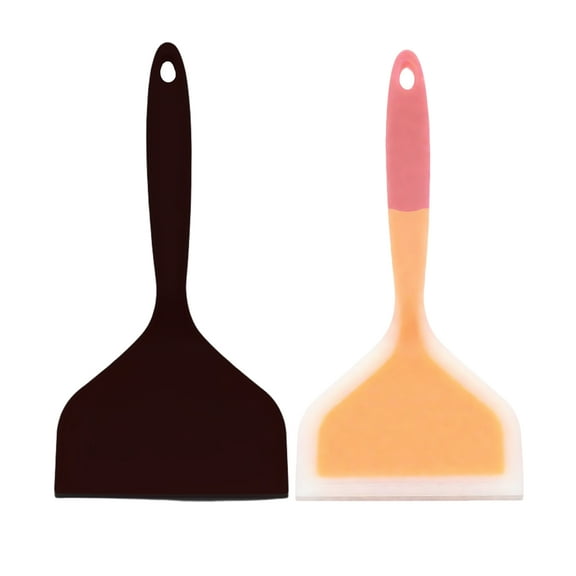 ACDANC 2Pcs Fish Spatula,Hollow Slotted Head Spatulas for Kitchen Use,Efficient Oil Draining Small Spatula,Style1,10.04*4.72*0.79in