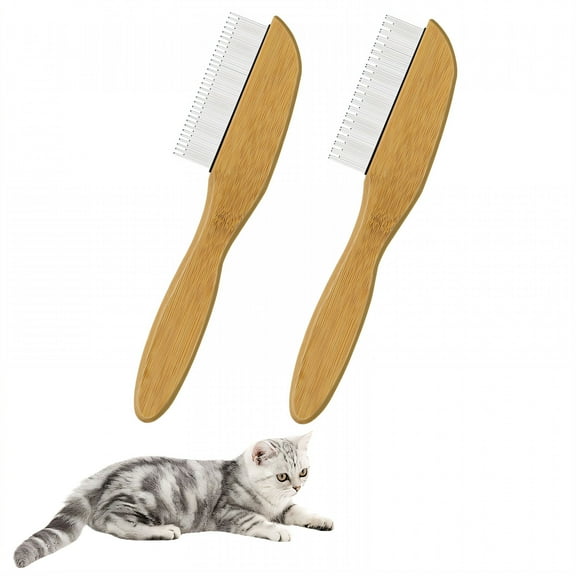 ACDANC 2Pcs Flea Comb,Stainless Steel Flea Comb for Cats,For Short Hair Flea Comb for Dogs