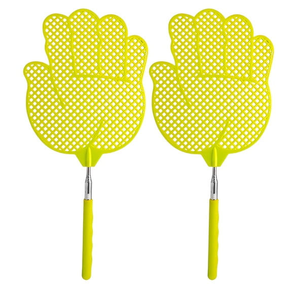 ACDANC 2Pcs Fly Swatter, Suitable for Kitchens and Indoors,Telescopic Extendable Handle,Durable Plastic Paddle & Aerodynamic Design House Must Haves Ergonomic Non-Slip Grip