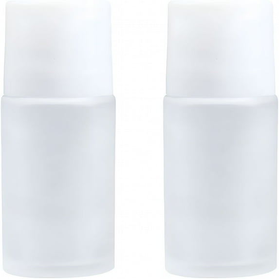 ACDANC 2Pcs Frosted Glass Roller Bottles 50Ml Essential Oil Roller Bottles Empty Reusable Deodorant Bottle Roll-On Containers Leak-Proof Refillable Sample Pots