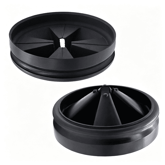 ACDANC 2Pcs Garbage Disposal Splash Guards,3 3/8" Sink Baffle Qcb-Am Replacement for Evolution Series,Garbage Disposer Accessories,Noise-Reducing Nitrile Collar Drain Plug,Black