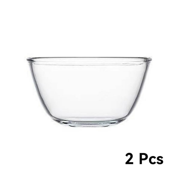 ACDANC 2Pcs Glass Mixing Bowls, Heat-Resistant Glass, Multi-Purpose Mixing Bowl Combo