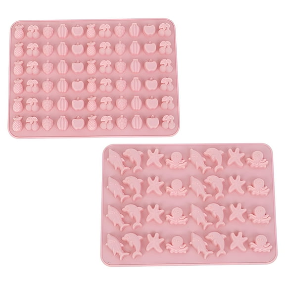 ACDANC 2Pcs Gummy Molds,Good Temperature Adaptability Chocolate Molds,Must-Have for Kids' Activities Silicone Chocolate Mold,Color Mixing1