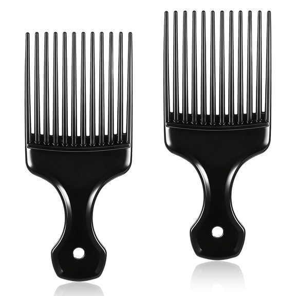 ACDANC 2Pcs Hair Pick Comb,Plastic Wide-Tooth Afro Lift Combs for Stylliftdetangladdvolume for Long Curly Hair Plastic Wide-Tooth Afro Lift Combs 2Pcs Hair Pick Comb Plastic Wide Tooth