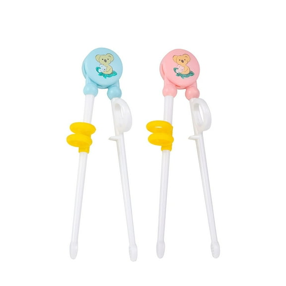 ACDANC 2Pcs Kids Chopsticks,Made of Abs Kids Chopsticks,Non-Toxic Chopsticks for Beginners,Color Mixing1