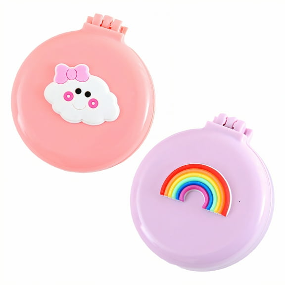 ACDANC 2Pcs Mini Hair Brush,Colorful Choices Travel Hair Brush,Fits Small Pouches Travel Brush for Women,Style3