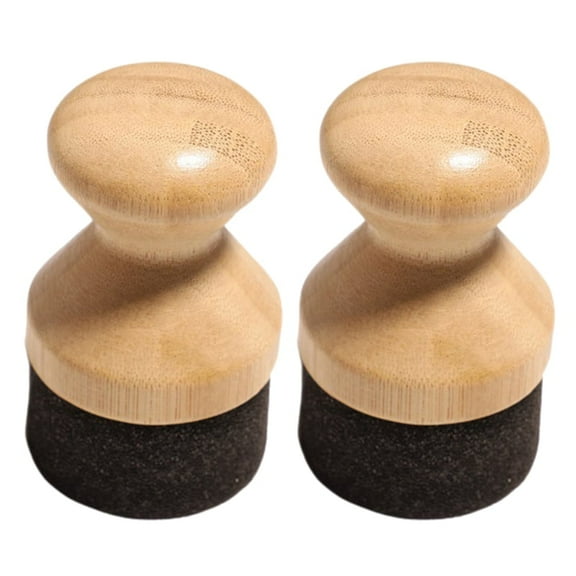 ACDANC 2Pcs Oil Wax Applicator Cutting Board Oil Wax Applicator Food Grade Wood Handle Sponge Applicator for Home