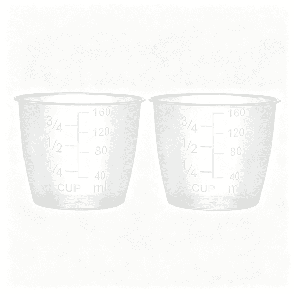ACDANC 2Pcs Plastic Transparent Rice Measuring Cups 160ml 3/4 cup Thicken Rice Cooker Measuring Cup Double Scale Rice and Dry Material Kitchen Supplies for Cooking,Dog Cat Food Measuring