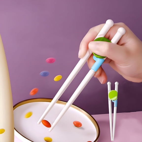 ACDANC 2Pcs Reusable Training Chopsticks Beginners for Kids Adults Learners,Plastic Chopsticks Trainers Helpers Set,Dishwasher Safe Training Chopsticks for Adults Kid Chopsticks