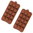 thumbnail image 1 of ACDANC 2Pcs Chocolate Bar Molds, Chocolate Molds Silicone, Non-Stick Molds,Brown, 1 of 4