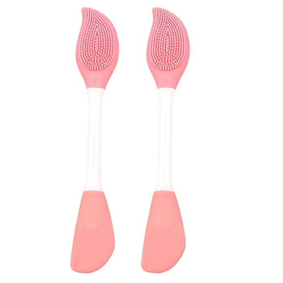 ACDANC 2Pcs Silicone Face Scrubber,Dual Head Pore Cleansing Brush,Exfoliation Nose Scrubber,Color