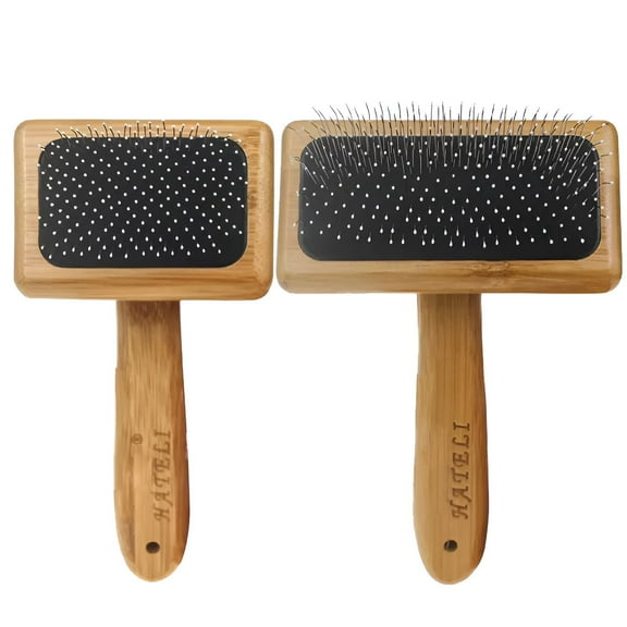 ACDANC 2Pcs Slicker Brush for Dogs,Dog Brush for Long Haired Dogs,Metal Needle Comb Slicker Brush