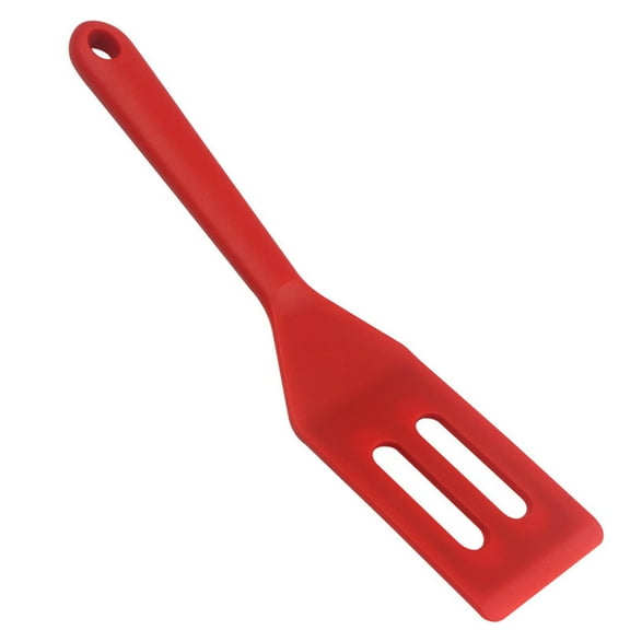 ACDANC 2Pcs Small Spatula Heat-Resistant Silicone Spatula for Cooking Non-Stick Kitchen Spatula Easy to Clean Red Hole & Small Without Hole
