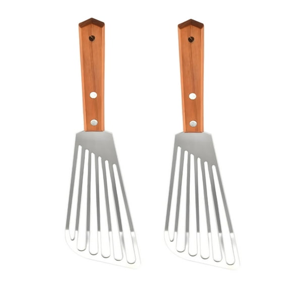 ACDANC 2Pcs Stainless Steel Spatula,Riveted Handle Reinforcement Fish Spatula,Hanging Storage Feature Stainless Steel Cooking Utensils,2,10.83*3.23*0.79in