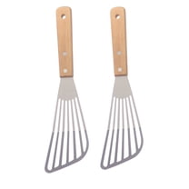 ACDANC 2Pcs Stainless Steel Spatula,Wide Slotted Spatula Stainless Steel Cooking Utensils,Non Scratch Pan Surface Kitchen Spatula,Style1,12.6*3.74*0.79in