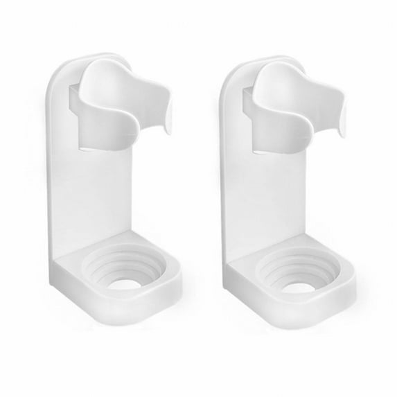 ACDANC 2Pcs Toothbrush Holders,Premium Standard Material Toothbrush Holders for Bathrooms,No Drilling Required Bathroom Toothbrush Holder,White,A and B
