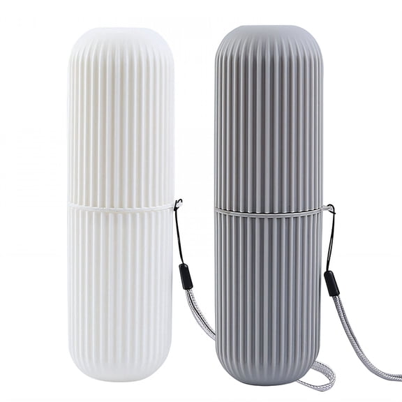 ACDANC 2Pcs Toothbrush Travel Case,Soft Rubber Cup Rim Toothbrush Case,Slip-Resistant and Leak-Proof Travel Toothbrush Holder,Colormixing2,2.36*7.72"