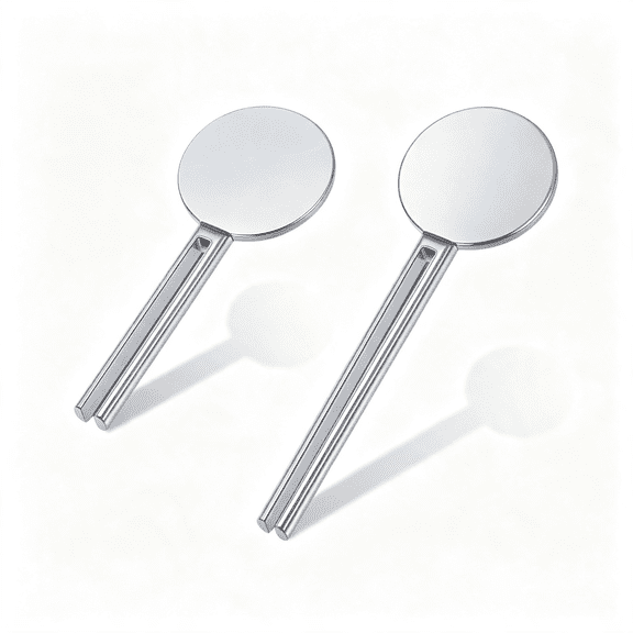 ACDANC 2Pcs Toothpaste Tube Squeezer,Round Stainless Steel Metal Toothpaste Key Squeezer Roller Tube Wringer Dispenser Tools for Paint Cream Cosmetic Hair Dye,Silver