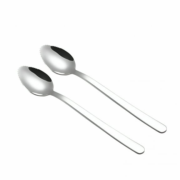 ACDANC 2Set Serrated Spoon Stainless Steel Fruit Cutting Grapefruit Sectioning Kitchen Accessories 11.8X1.1X0.2In Grapefruit Spoons