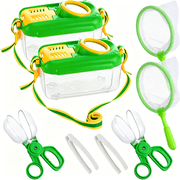 ACDANC 2Sets Bug Catcher for Kids - Sturdy Kids Bug Catching Kit Gifts with Collector Butterfly Net Tweezer, Bugs Habitat Outdoor Explorer Kit for Age 3 4 5 6 7 8, 8Pcs