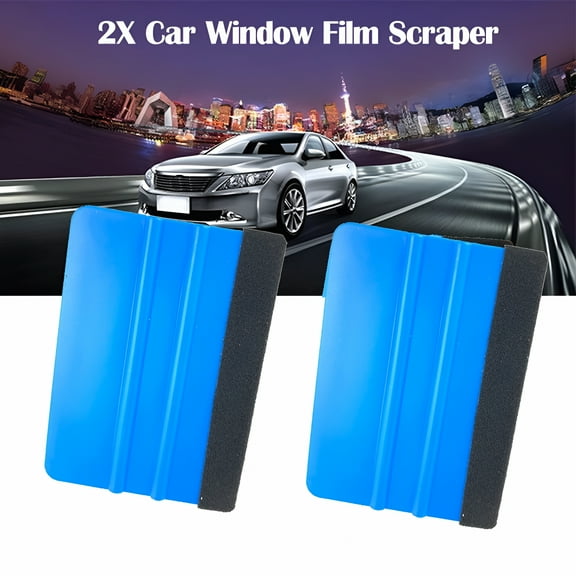 ACDANC 2X Plastic Car Vinyl Wrap Squeegee Windshield Film Scraper Tool for Crafts Car Wrap Window Tint Wallpaper Glass Film Application,Blue