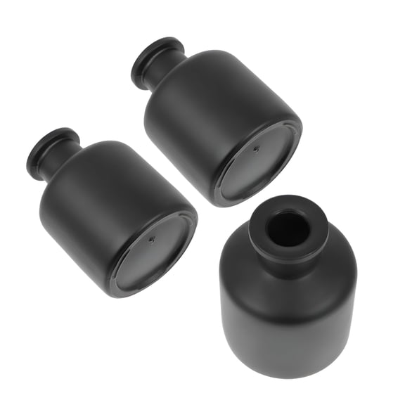 ACDANC 2pc Round Glass Diffuser Bottle for Home Aromatherapy - 50ml (Black)