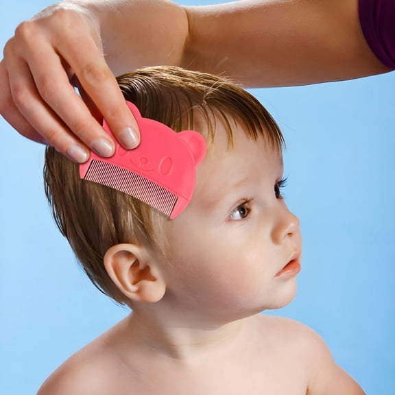 ACDANC 2pcs Baby Hair Combs Cute Bear Shaped Baby Combs Fine Tooth Combs For Cradle Cap Dandruff Combs Portable Baby Hair Grooming Comb