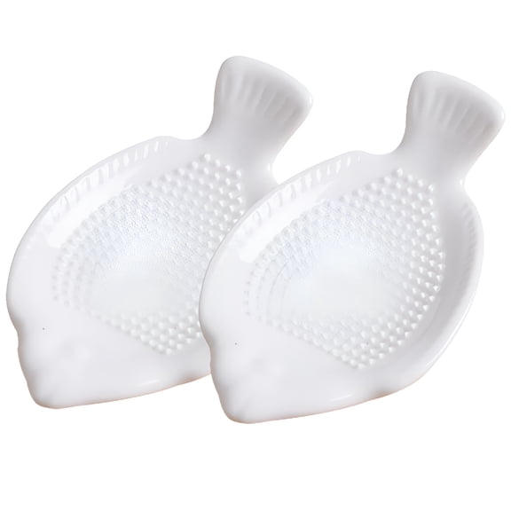 ACDANC 2pcs Ceramic Grater Plate Garlic Grinders Garlic Mincer Ginger Garlic Grater Kitchen Gadgets
