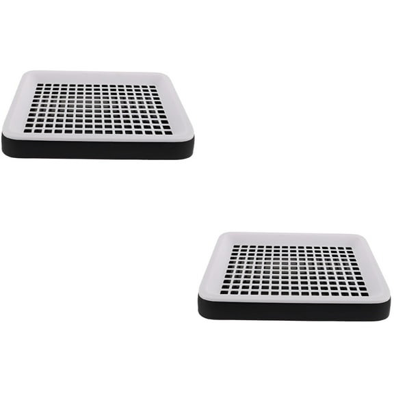 ACDANC 2pcs Rabbit Litter Box Guinea Toilet Tray Bunny Litter Box with Cage Hooks Bunny Trainer Box Pan for Rabbit Chinchilla Hamster Ferret Small