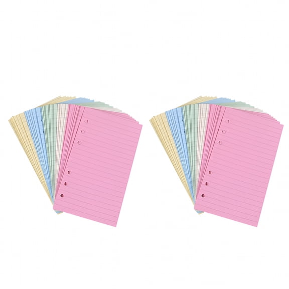 ACDANC 2pcs Six-hole Loose Leaf Paper A6 Notepad Replacement Paper Filler Paper