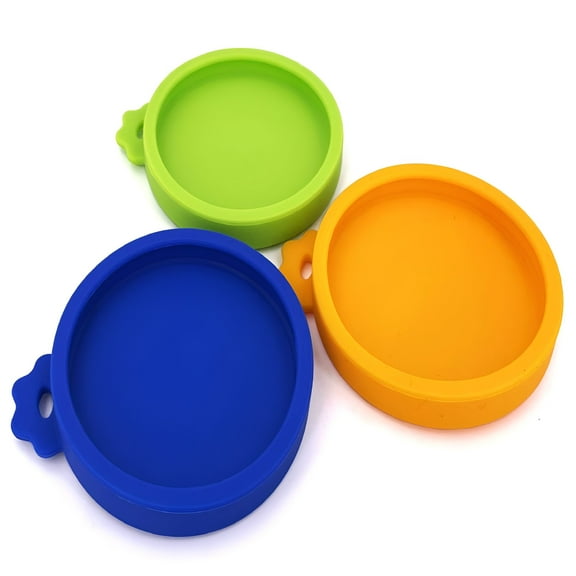 ACDANC 3 Pack Cat Food Can Lids, Silicone Small Pet Food Can Lids Covers for 3 oz Cat Food Cans