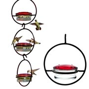 ACDANC 3 Pack Slim Hummingbird Feeder, Hanging Circular Ant & Bee Proof Bird Feeders, Easy Clean Acrylic Nectar Feeder for Outdoor Garden, Patio, Backyard