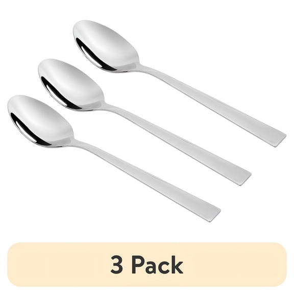 ACDANC (3 Pack)Stainless Steel Adult Dinner Spoon,Set of 3,Silver Spoons Stainless Steel