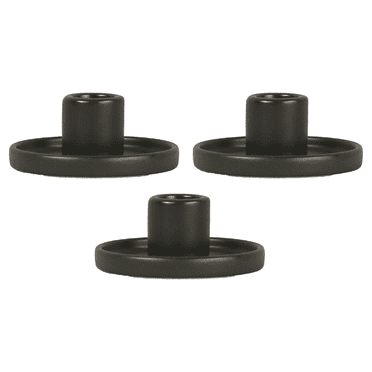 ACDANC 3 Pcs Candle Holder 3.1*1.1 Inch Diameter Ceramic Candle Holder for Wedding Festival Christmas Table Centerpiece Home Decor Black