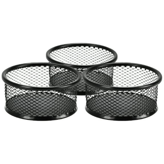 ACDANC 3 Pcs Paper Clip Storage Bucket Bracket Bobby Pin Holder Desk Organizer Cup