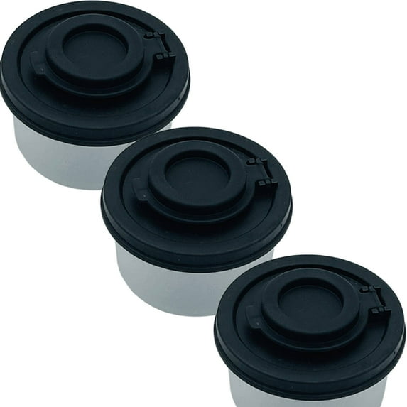 ACDANC 3 Pcs Salt and Pepper Shakers,High Clarity Glass Salt and Pepper Shakers Set,Safe Ingredients Visible Content Seasoning Containers,S,Black