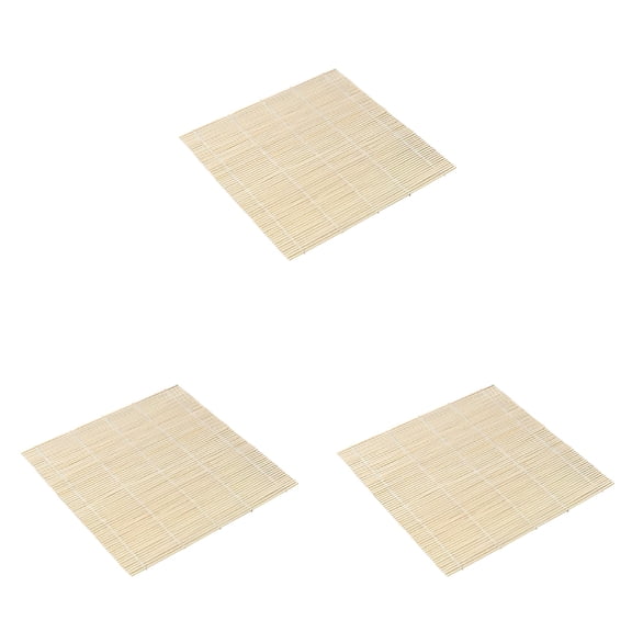 ACDANC 3-Piece Bamboo Sushi Rolling Mat Set, Flexible Makizushi Maker Tool for Beginners and Professionals, Non-Stick DIY Hand Roll Kit for Rice, Seaweed, and Gimbap