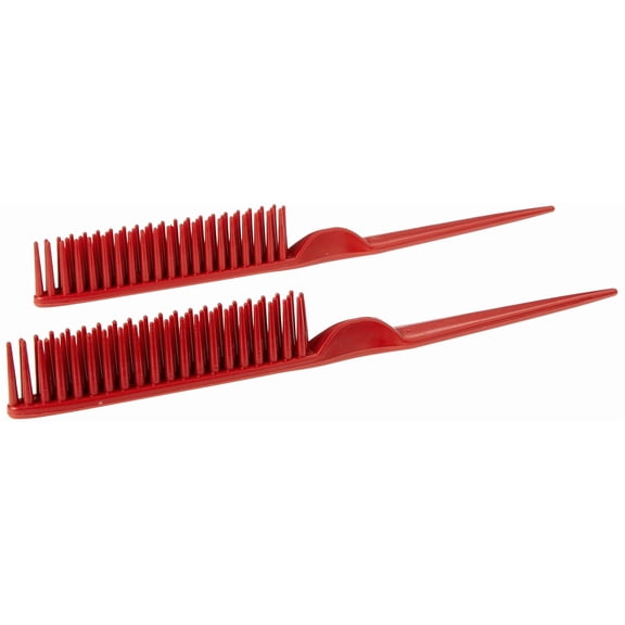 ACDANC 3 Row Styling Comb for Detangling,Defining and Separating Curls 3 Row Comb for Natural Hair (Red)