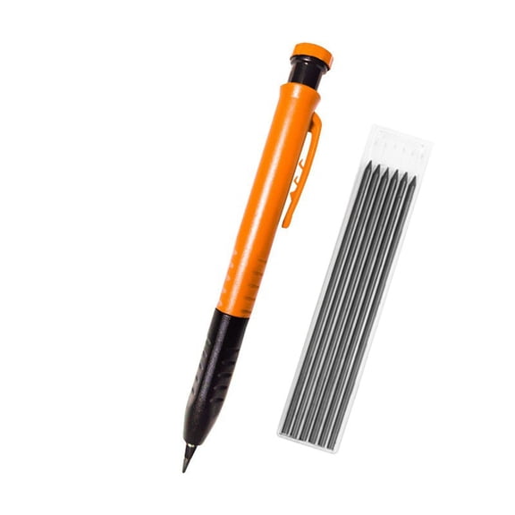 ACDANC 3-in-1 Carpenter Pencils with Finger Grip for Construction - Incl. 7 Leads + Sharpener - Solid Mechanical Pencils with Fine Point/Best Marking tools Construction/Carpenters/Scriber