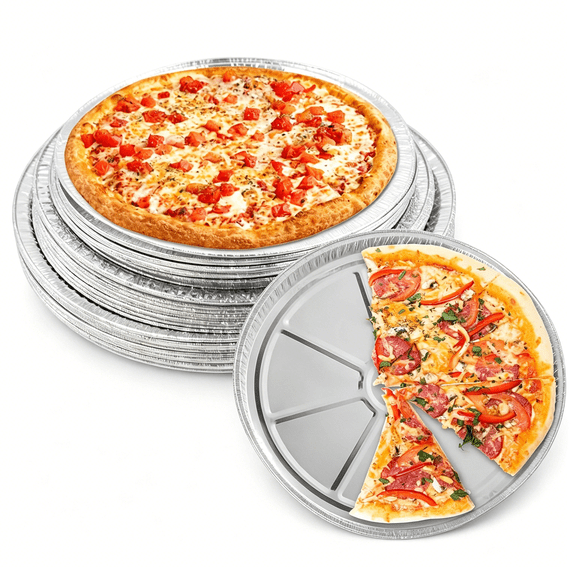 ACDANC 30 Pack Aluminum Pizza Pans Disposable,3 Sizes Round Foil Pans for Individual Personal Pizzas,Giant Size Chocolate Chip Cookie Cake Tin for Baking,Serving,Parties(7'',8'',9'')