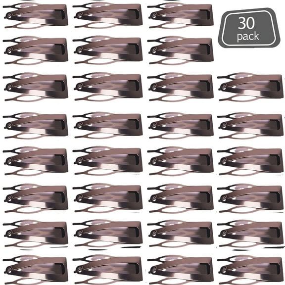 ACDANC 30 Pcs Double Grip Hair Clips Metal Snap Hair Clips Women Hair Barrettes for Hair Making