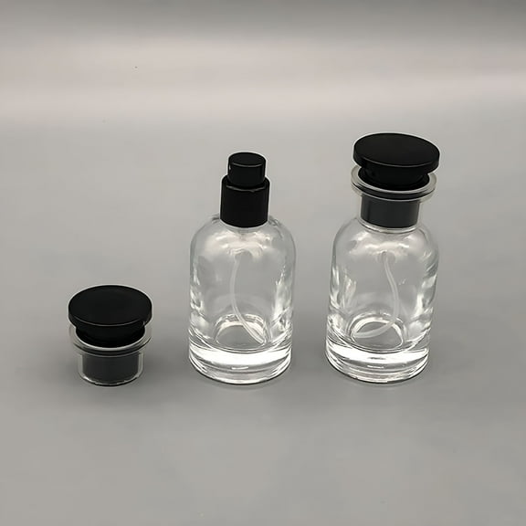 ACDANC 30ml Glass Perfume Bottle Empty Refillable, Cylindrical Travel Portable Parfum Atomizer Spray Container, Reusable Fragrance Sample Bottle for Perfumes, Cologne, Essential Oils, Cosmetics