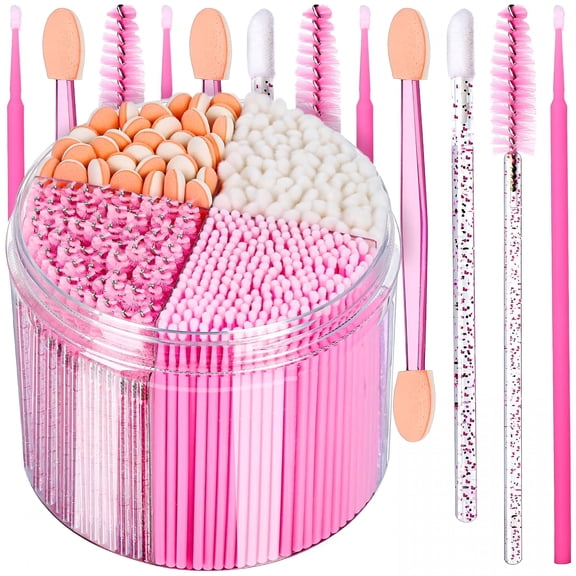 ACDANC 310Pcs Disposable Makeup Applicators Kit with Storage Box, Mascara Wands, Lip Gloss Applicators, Eyeshadow Sponges, Microswabs for Lash Extensions and Precision Beauty Tools